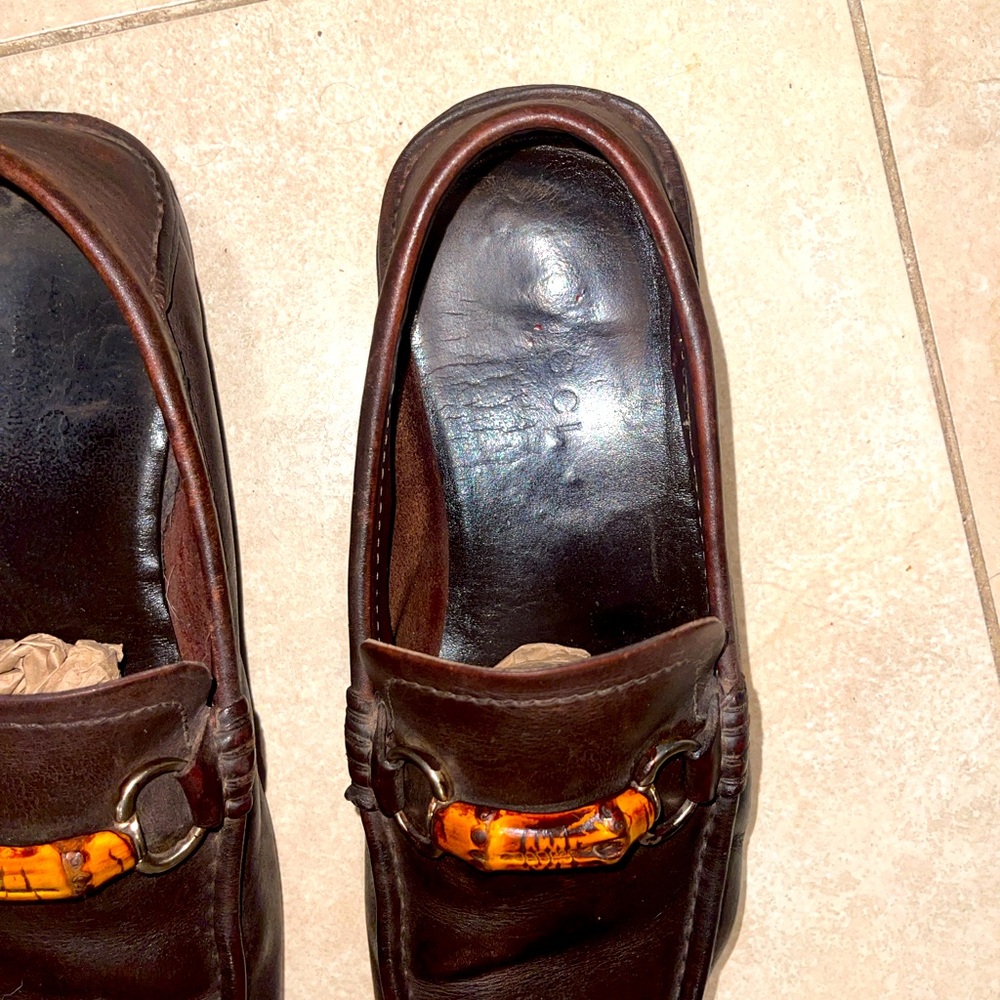 Gucci Brown Leather Driver Bamboo Horsebit, size 42 - Picture 6 of 15